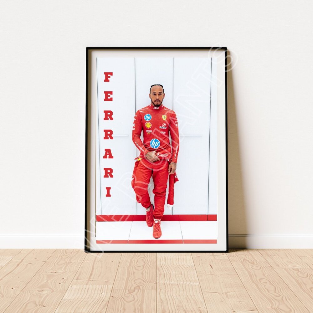 LEWIS HAMILTON FERRARI 11x17 Art Print